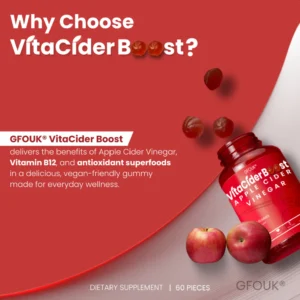 GFOUK® VitaCider Boost Apple Cider Vinegar Vitamin Gummies 21 GFOUK® VitaCider Boost Apple Cider Vinegar Vitamin Gummies