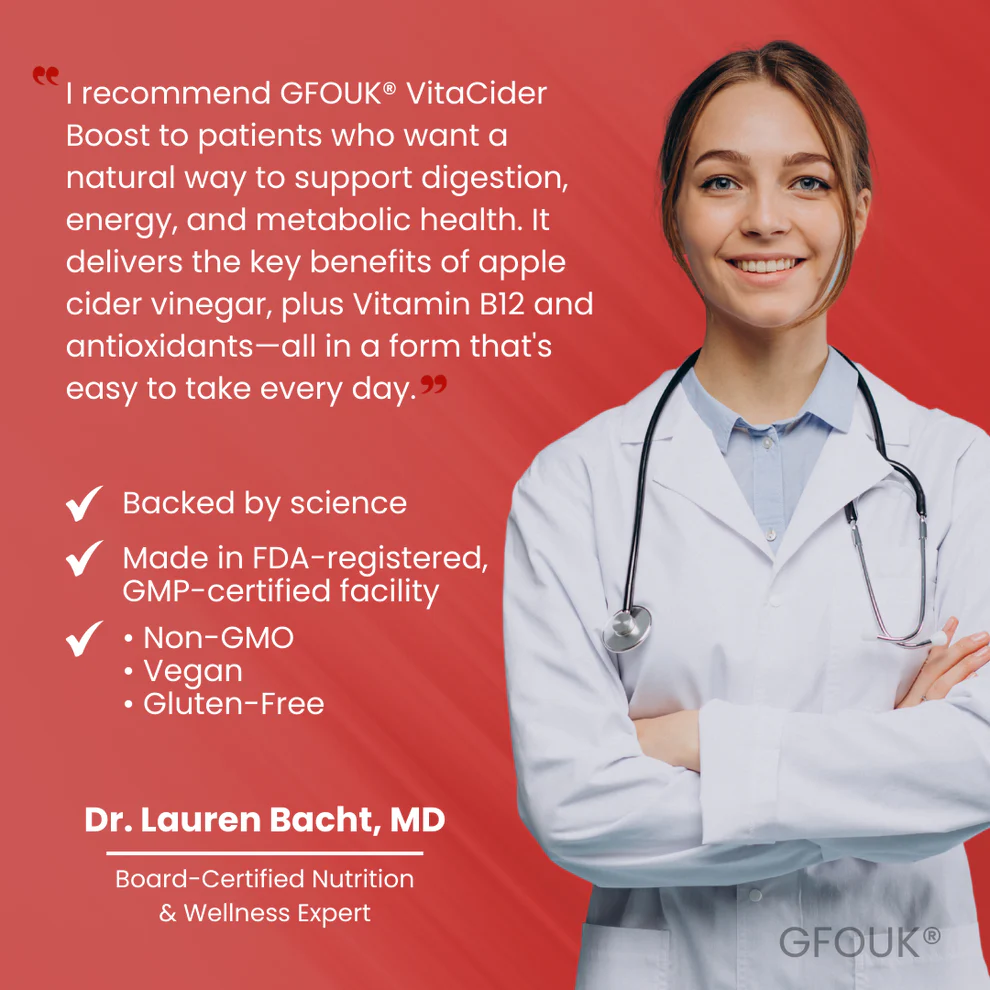 GFOUK® VitaCider Boost Apple Cider Vinegar Vitamin Gummies 5 GFOUK® VitaCider Boost Apple Cider Vinegar Vitamin Gummies