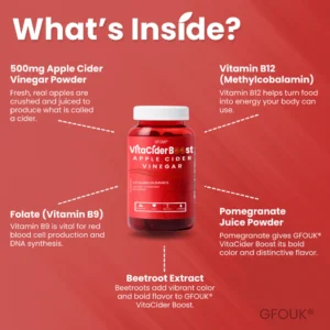 GFOUK® VitaCider Boost Apple Cider Vinegar Vitamin Gummies 13 GFOUK® VitaCider Boost Apple Cider Vinegar Vitamin GumGFOUK® VitaCider Boost Apple Cider Vinegar Vitamin Gummiesies