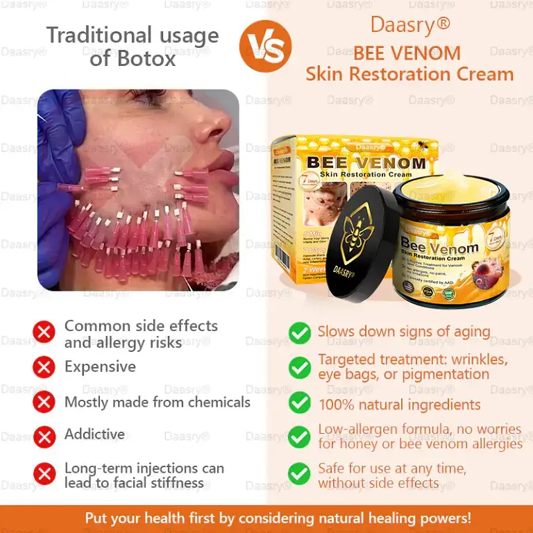 Daasry® “Dermal Gold” Botox Bee Venom Skin Restoration Cream 10 Daasry® “Dermal Gold” Botox Bee Venom Skin Restoration Cream