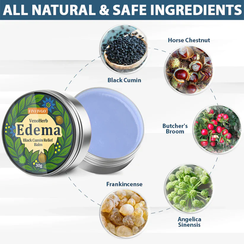 Fivfivgo® VenoHerb Black Cumin Edema Relief Balm 3 Fivfivgo® VenoHerb Black Cumin Edema Relief Balm