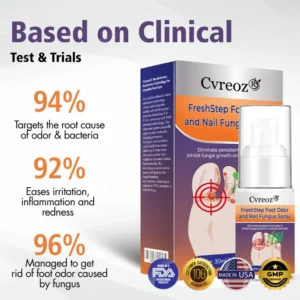 Cvreoz® FreshStep Foot Odor and Nail Fungus Spray 12 Cvreoz® FreshStep Foot Odor and Nail Fungus Spray