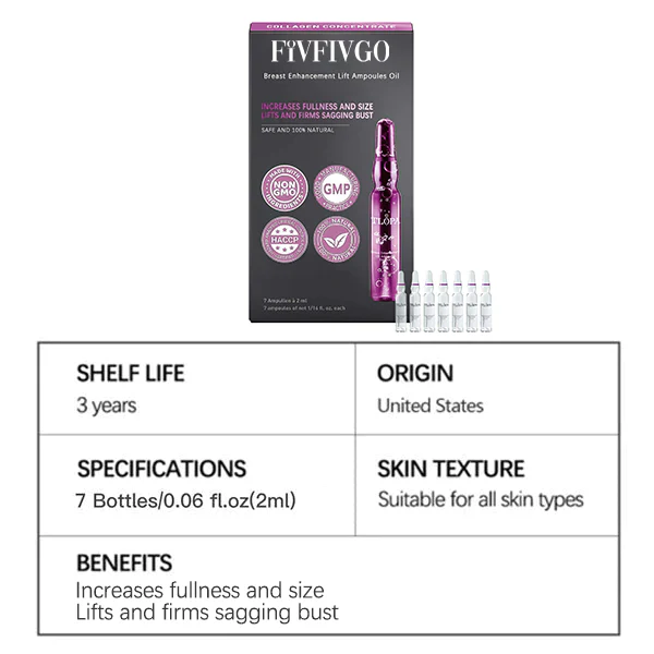 Fivfivgo™ Breast Enhancement Lift Ampoules Oil 2 Fivfivgo™ Breast Enhancement Lift Ampoules Oil