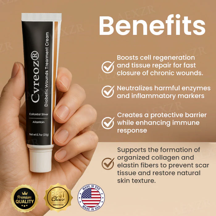 Cvreoz® Advanced Wound Healing Cream for Diabetic Skin 4 Cvreoz® Advanced Wound Healing Cream for Diabetic Skin