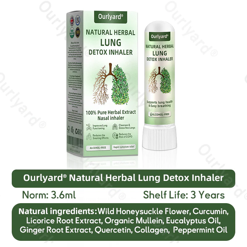 Ourlyard® Natural Herbal Lung Detox Inhaler 3 Ourlyard® Natural Herbal Lung Detox Inhaler