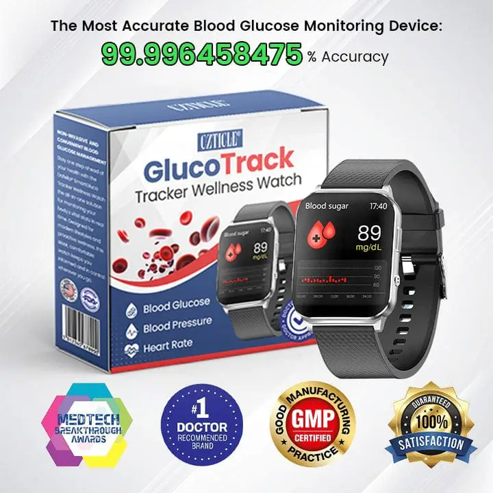 CZTICLE® SmartGluco Tracker Wellness Watch 2 CZTICLE® SmartGluco Tracker Wellness Watch