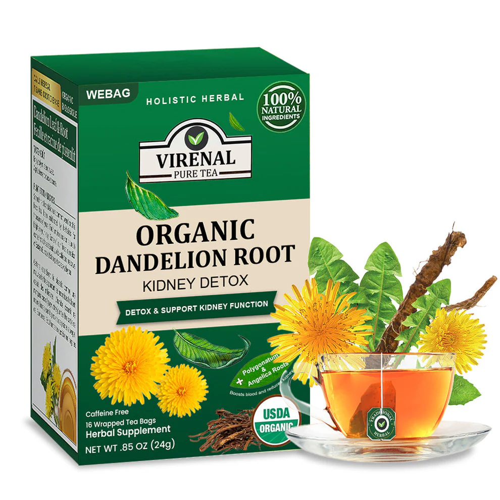 VIRENAL WEBAG™ Organic Dandelion Root Kidney Detox 7 VIRENAL WEBAG™ Organic Dandelion Root Kidney Detox