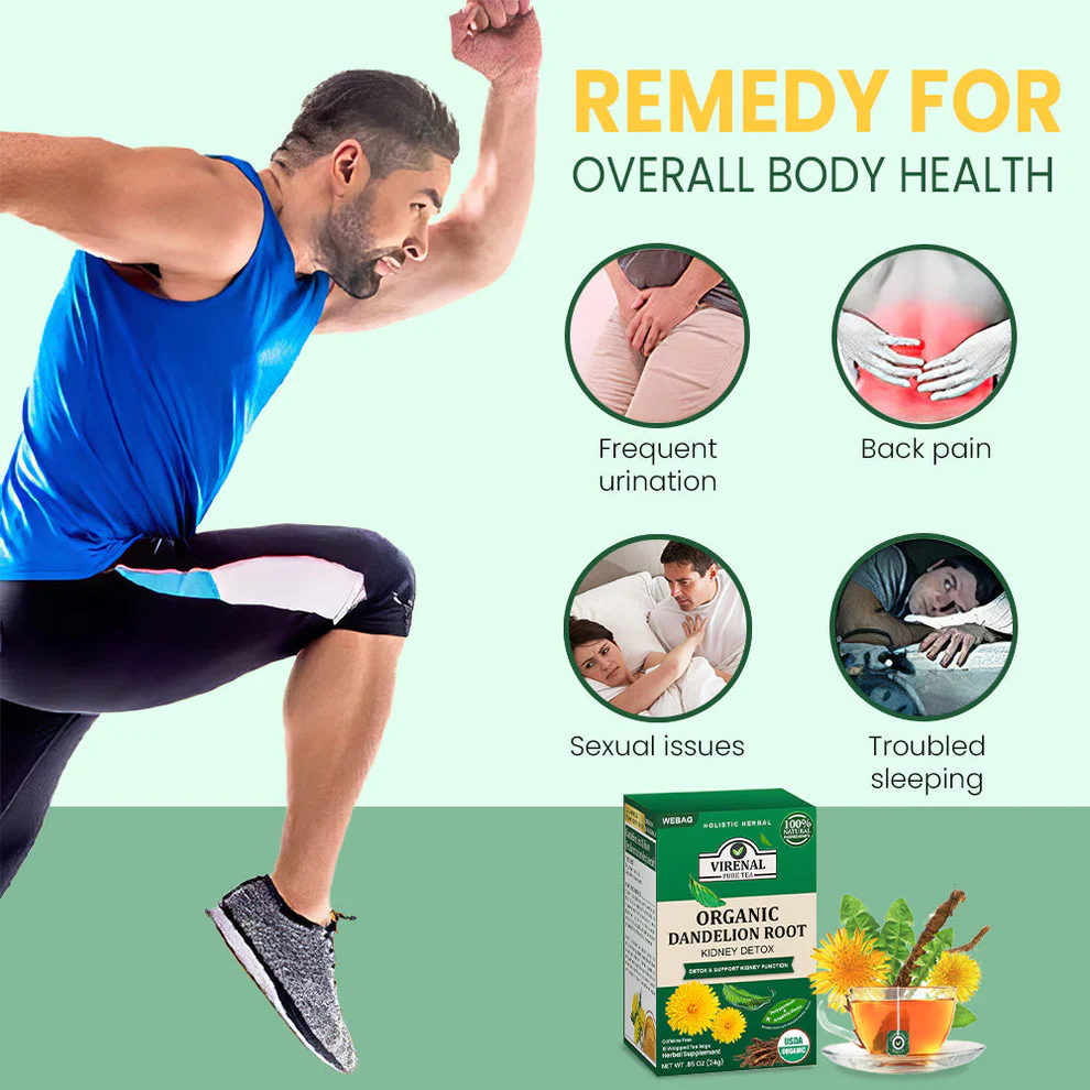 VIRENAL WEBAG™ Organic Dandelion Root Kidney Detox 8 VIRENAL WEBAG™ Organic Dandelion Root Kidney Detox