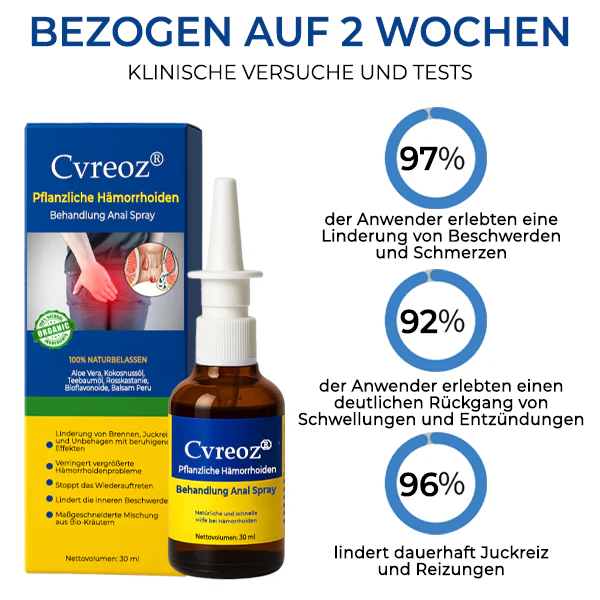 Cvreoz® Intensive Herbal Hemorrhoid Treatment Anal Spray 6 Cvreoz® Intensive Herbal Hemorrhoid Treatment Anal Spray