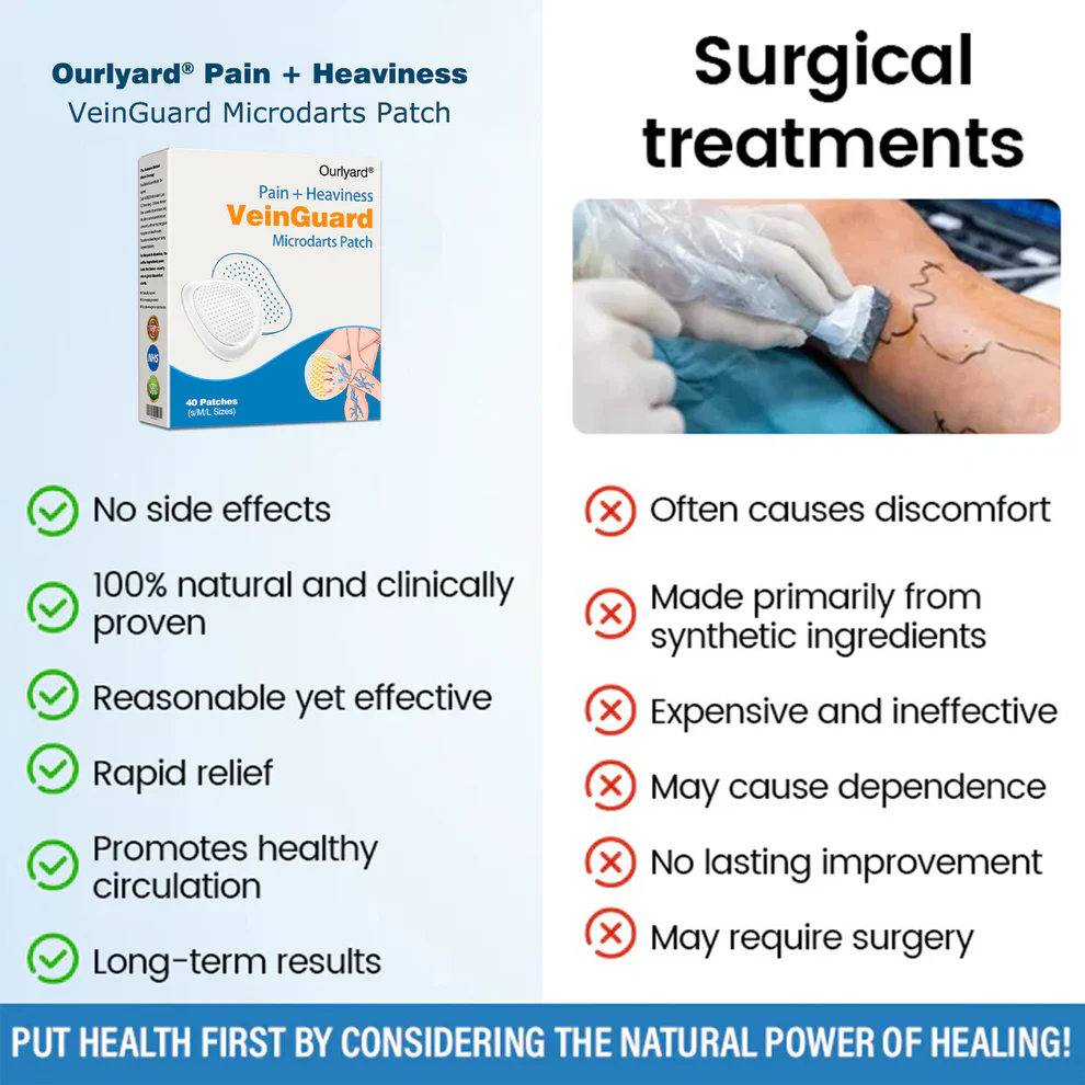 Ourlyard® VeinGuard Pain & Heaviness Microdarts Patch 11 Ourlyard® VeinGuard Pain & Heaviness Microdarts Patch