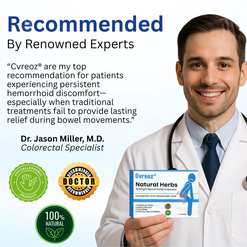 Cvreoz® Natural Herbs Strength Hemorrhoids Capsules 6 Cvreoz® Natural Herbs Strength Hemorrhoids Capsules