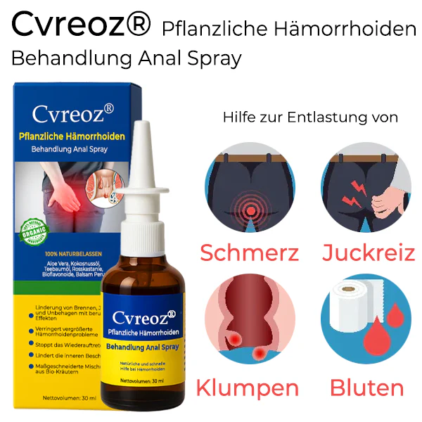 Cvreoz® Intensive Herbal Hemorrhoid Treatment Anal Spray 2 Cvreoz® Intensive Herbal Hemorrhoid Treatment Anal Spray