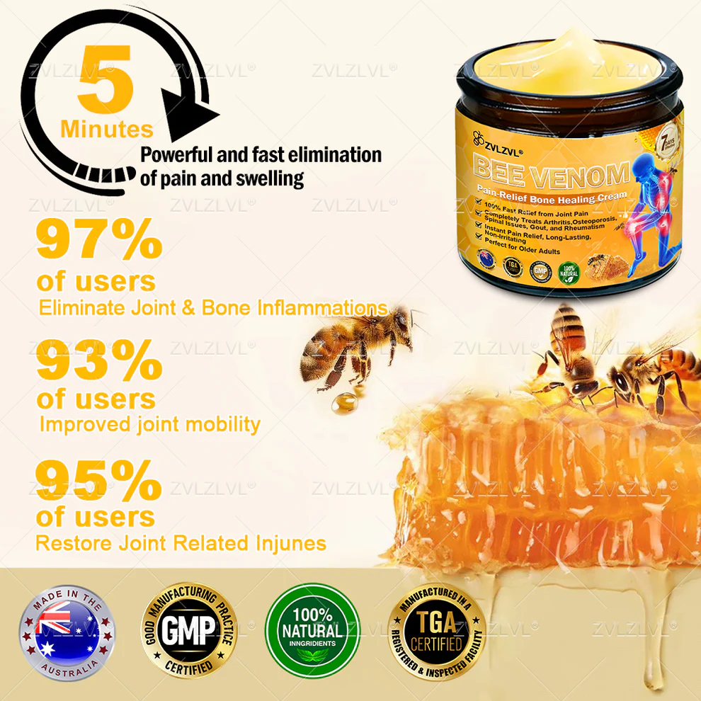 ZVLZVL® Bee Venom Pain-Relief Bone Healing Cream 8 ZVLZVL® Bee Venom Pain-Relief Bone Healing Cream