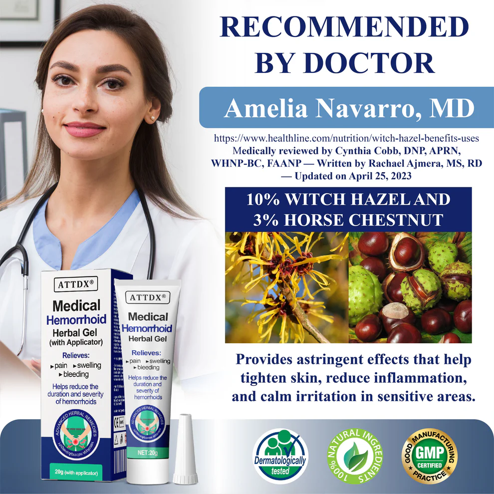 ATTDX® Medical Hemorrhoid Herbal Gel with Applicator 6 ATTDX® Medical Hemorrhoid Herbal Gel with Applicator