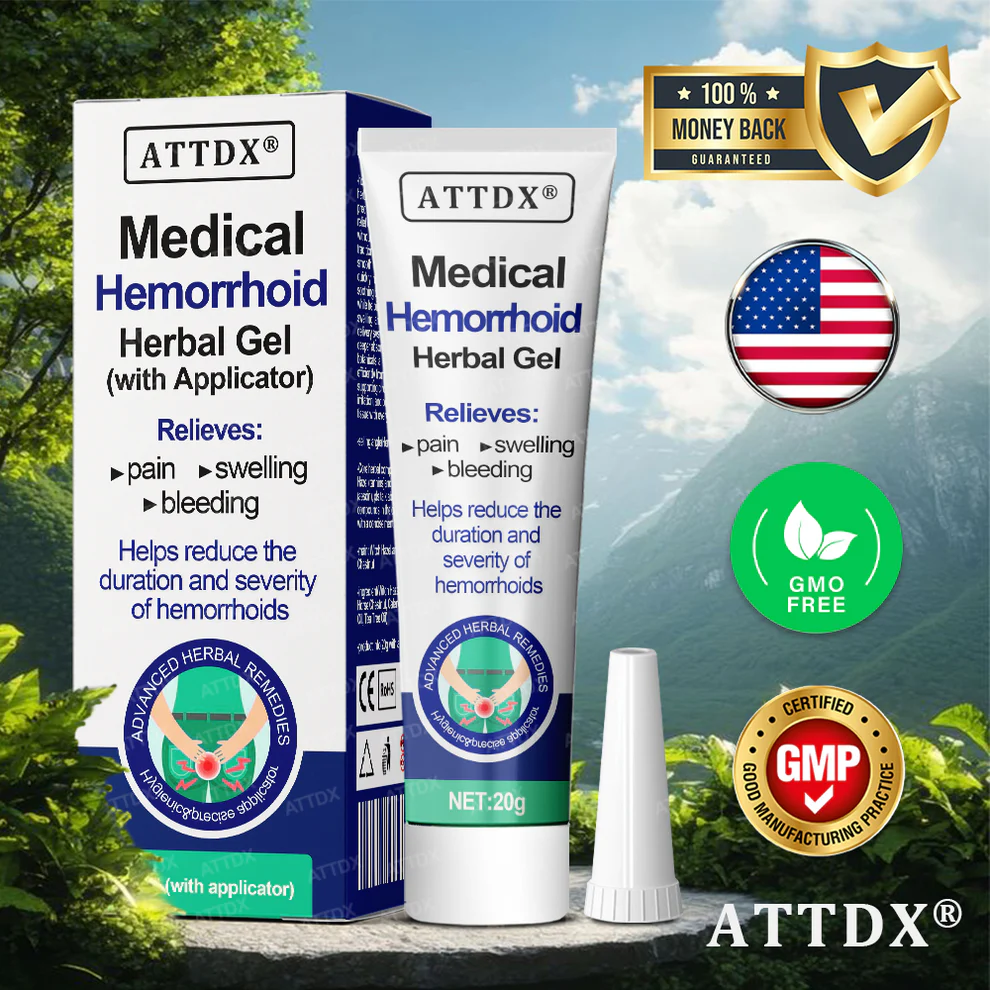 ATTDX® Medical Hemorrhoid Herbal Gel with Applicator 1 ATTDX® Medical Hemorrhoid Herbal Gel with Applicator