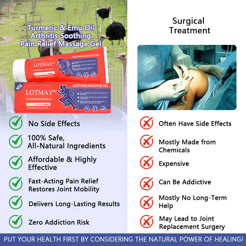 LOTMAY® Turmeric & Emu Oil Arthritis Soothing Pain Relief Massage Gel 8 LOTMAY® Turmeric & Emu Oil Arthritis Soothing Pain Relief Massage Gel