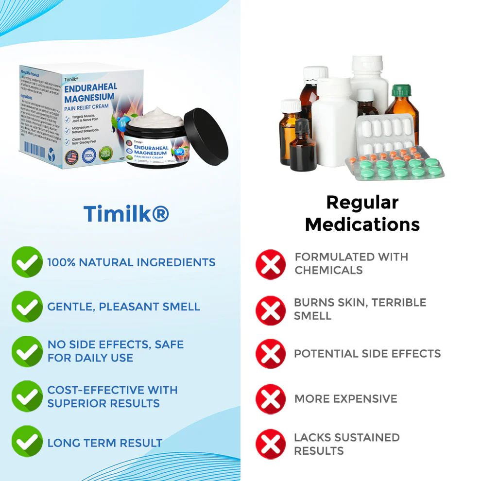 Timilk® EnduraHeal Magnesium Pain Relief Cream 4 Timilk® EnduraHeal Magnesium Pain Relief Cream