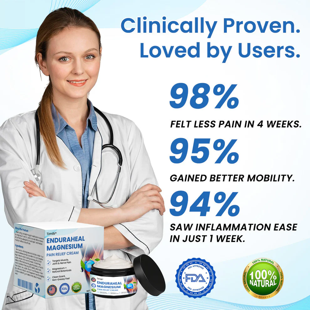 Timilk® EnduraHeal Magnesium Pain Relief Cream 3 Timilk® EnduraHeal Magnesium Pain Relief Cream