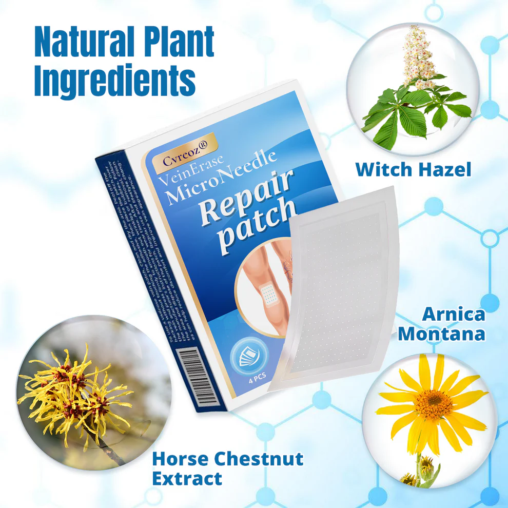 Cvreoz® VeinErase MicroNeedle Repair Patch 8 Cvreoz® VeinErase MicroNeedle Repair Patch