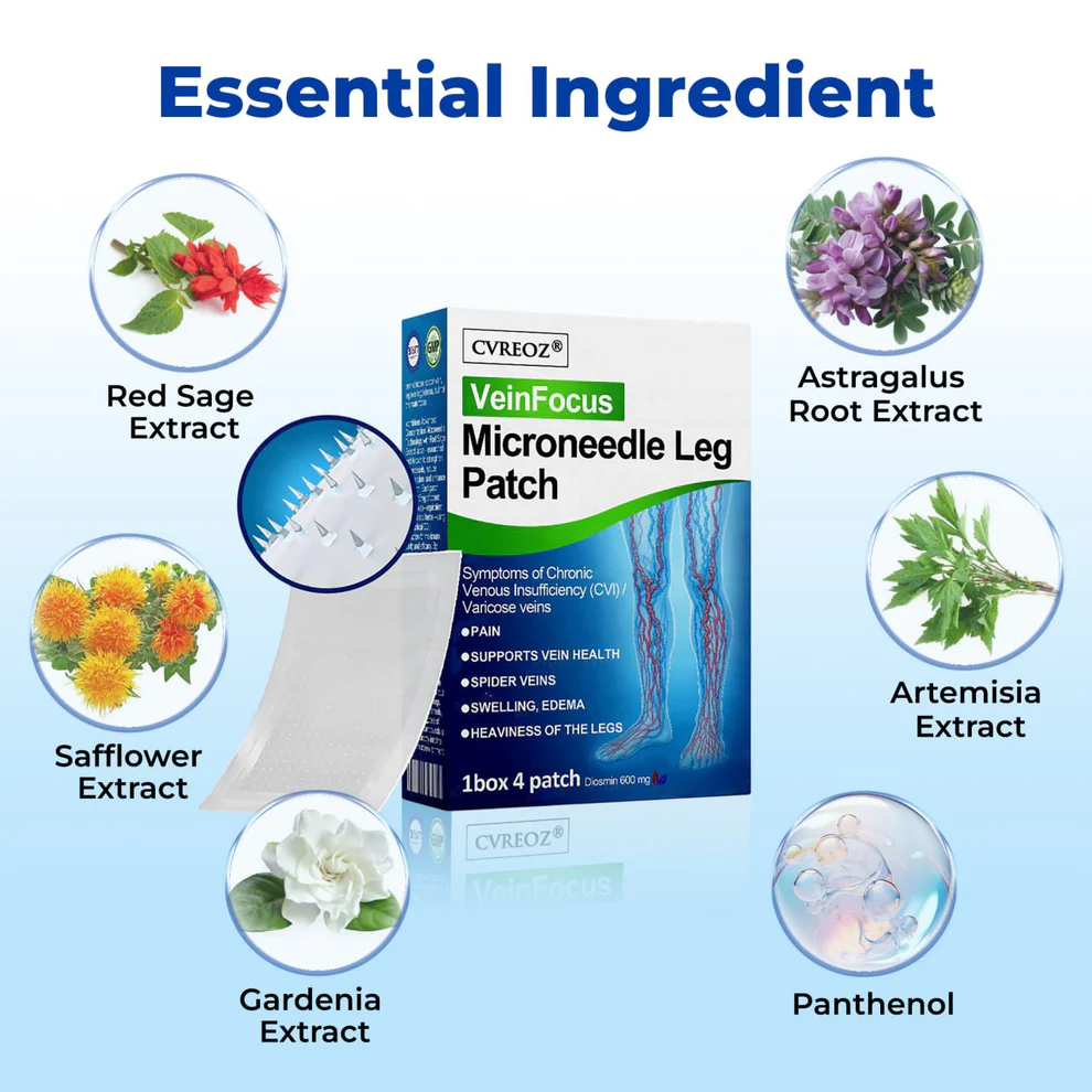 Cvreoz® VeinFocus Microneedle Leg Patch 2 Cvreoz® VeinFocus Microneedle Leg Patch