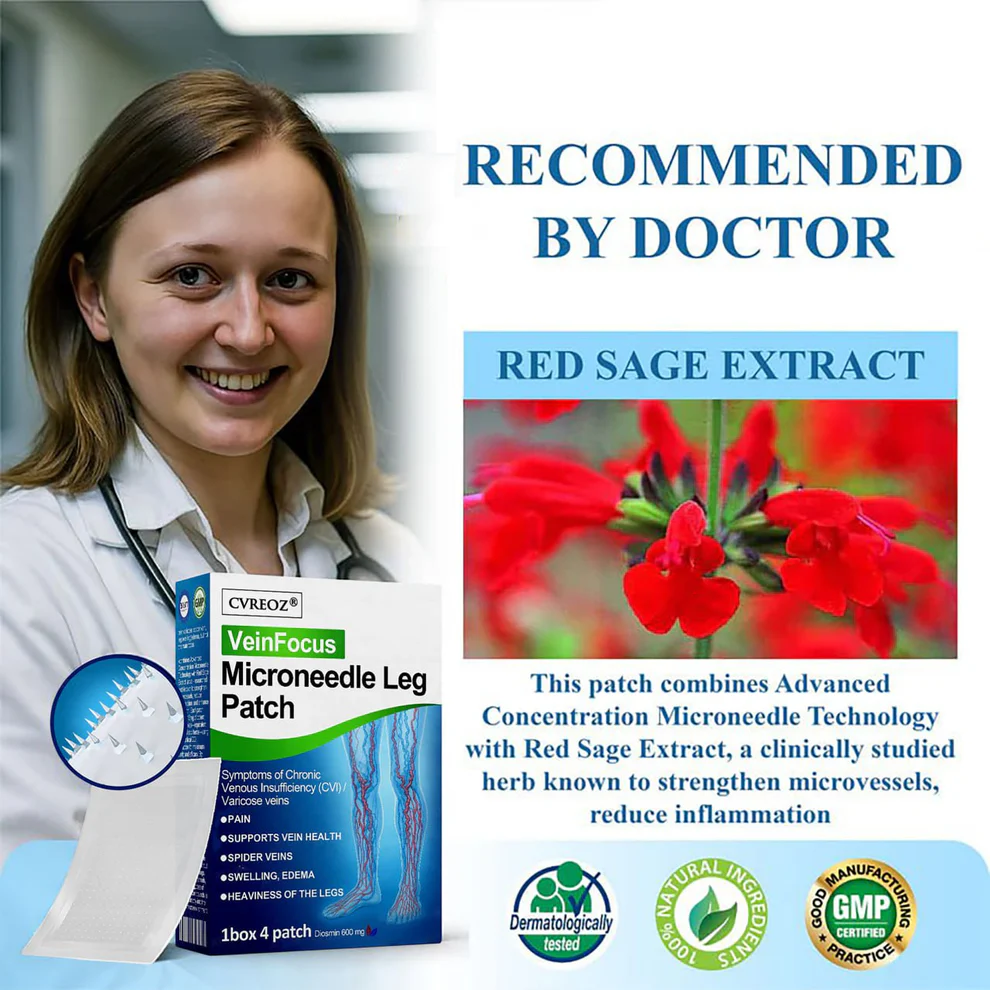 Cvreoz® VeinFocus Microneedle Leg Patch 4 Cvreoz® VeinFocus Microneedle Leg Patch