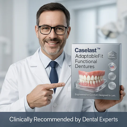 CASELAST™ AdaptableFit Functional Dentures – Made in the USA & FDA-Certified 2 CASELAST™ AdaptableFit Functional Dentures – Made in the USA & FDA-Certified
