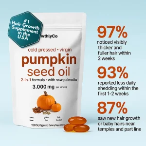 GrowthlyCo Pumpkin Seed Oil Softgels